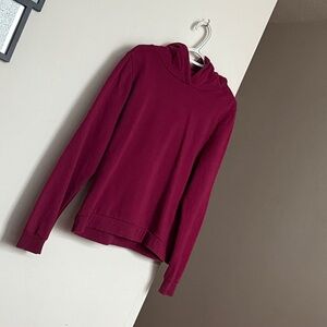 Womens Burgundy Long Sleeve Hoodie